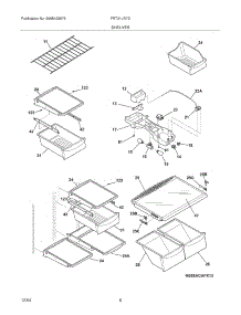 07 - Shelves parts for Frigidaire Refrigerator FRT21LR7DS2 from AppliancePartsPros.com