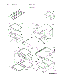 07 - Shelves parts for Frigidaire Refrigerator FRT21LR8DSC from AppliancePartsPros.com