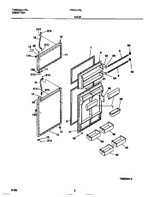 02 - Door parts for Frigidaire Refrigerator FRT21LRCD1 from AppliancePartsPros.com
