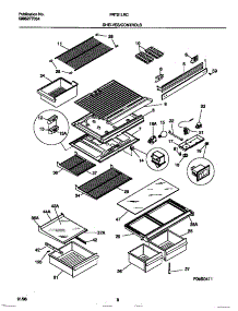 04 - Shelves / Controls parts for Frigidaire Refrigerator FRT21LRCD1 from AppliancePartsPros.com