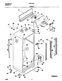 03 - Cabinet parts for Frigidaire Refrigerator FRT21LRGD5 from AppliancePartsPros.com