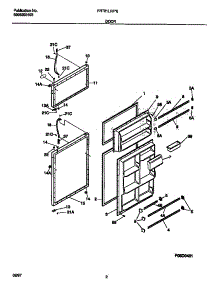 02 - Door parts for Frigidaire Refrigerator FRT21LRFD0 from AppliancePartsPros.com