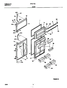 02 - Door parts for Frigidaire Refrigerator FRT21TSCW2 from AppliancePartsPros.com
