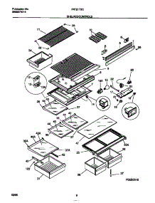 04 - Shelves / Controls parts for Frigidaire Refrigerator FRT21TSCW2 from AppliancePartsPros.com