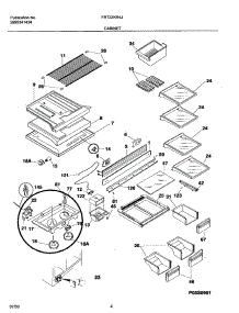 05 - Cabinet parts for Frigidaire Refrigerator FRT22KR4JQ0 from AppliancePartsPros.com