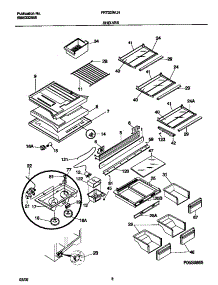 04 - Shelves parts for Frigidaire Refrigerator FRT22INLHW1 from AppliancePartsPros.com