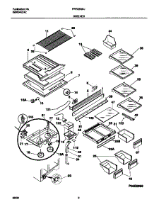04 - Shelves parts for Frigidaire Refrigerator FRT22QGJW3 from AppliancePartsPros.com