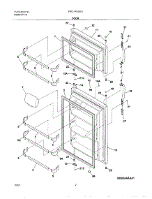 03 - Door parts for Frigidaire Refrigerator FRT21P5AW0 from AppliancePartsPros.com