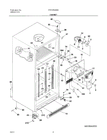 05 - Cabinet parts for Frigidaire Refrigerator FRT21P5AW0 from AppliancePartsPros.com