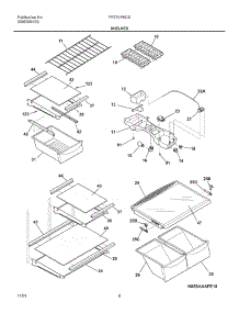 07 - Shelves parts for Frigidaire Refrigerator FRT21P6CSB1 from AppliancePartsPros.com