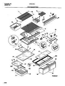 04 - Shelves / Controls parts for Frigidaire Refrigerator FRT21PRCW0 from AppliancePartsPros.com