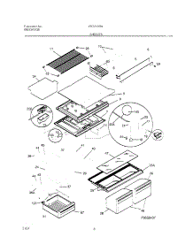 07 - Shelves parts for Frigidaire Refrigerator FRT21PRHB7 from AppliancePartsPros.com