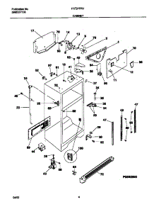 03 - Cabinet parts for Frigidaire Refrigerator FRT21RRJW0 from AppliancePartsPros.com