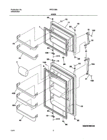 03 - Door parts for Frigidaire Refrigerator FRT21S6AW2 from AppliancePartsPros.com