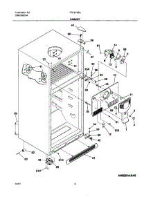 05 - Cabinet parts for Frigidaire Refrigerator FRT21S6AW2 from AppliancePartsPros.com