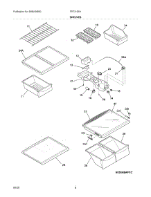 07 - Shelves parts for Frigidaire Refrigerator FRT21S6AWN from AppliancePartsPros.com