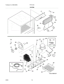 09 - System parts for Frigidaire Refrigerator FRT21S6AWN from AppliancePartsPros.com