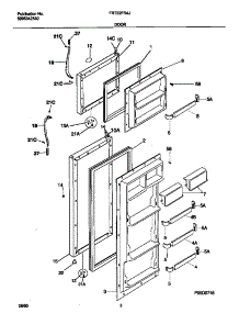 02 - Door parts for Frigidaire Refrigerator FRT22FR4JQ1 from AppliancePartsPros.com