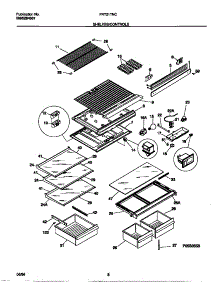 04 - Shelves / Controls parts for Frigidaire Refrigerator FRT21TNCW4 from AppliancePartsPros.com