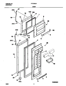 02 - Door parts for Frigidaire Refrigerator FRT22INLHW3 from AppliancePartsPros.com