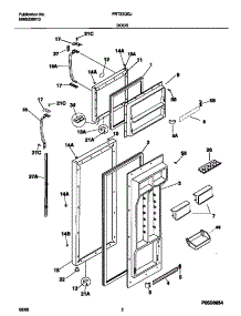 02 - Door parts for Frigidaire Refrigerator FRT22QGJW2 from AppliancePartsPros.com