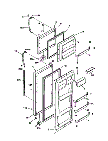 02 - Door parts for Frigidaire Refrigerator FRT22PRCW0 from AppliancePartsPros.com