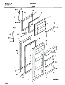 02 - Door parts for Frigidaire Refrigerator FRT22RGJW0 from AppliancePartsPros.com