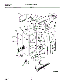 03 - Cabinet parts for Frigidaire Refrigerator FRT22TGCW1 from AppliancePartsPros.com