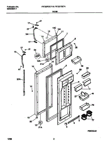 02 - Door parts for Frigidaire Refrigerator FRT22RGCD4 from AppliancePartsPros.com