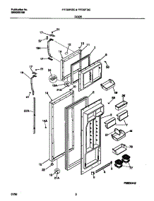 02 - Door parts for Frigidaire Refrigerator FRT22TGCB1 from AppliancePartsPros.com