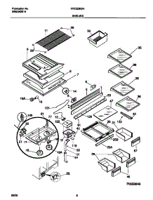04 - Shelves parts for Frigidaire Refrigerator FRT22IRSHB4 from AppliancePartsPros.com