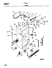 03 - Cabinet parts for Frigidaire Refrigerator FRT22NRCW0 from AppliancePartsPros.com