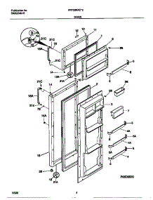 03 - Door parts for Frigidaire Refrigerator FRT22NRCW2 from AppliancePartsPros.com