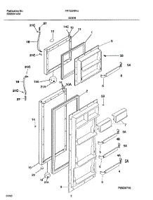 03 - Door parts for Frigidaire Refrigerator FRT22KR4JW0 from AppliancePartsPros.com