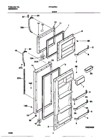 02 - Door parts for Frigidaire Refrigerator FRT22PRCW1 from AppliancePartsPros.com