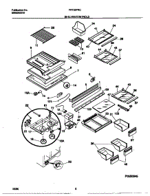 04 - Shelves / Controls parts for Frigidaire Refrigerator FRT22PRCW1 from AppliancePartsPros.com