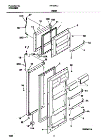 02 - Door parts for Frigidaire Refrigerator FRT22RGJD1 from AppliancePartsPros.com