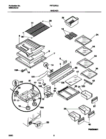 04 - Shelves parts for Frigidaire Refrigerator FRT22RGJD1 from AppliancePartsPros.com