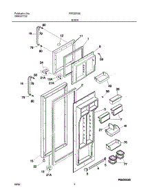 02 - Door parts for Frigidaire Refrigerator FRT22TSEB5 from AppliancePartsPros.com