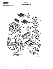 05 - Shelves / Controls parts for Frigidaire Refrigerator FRT22TSEK1 from AppliancePartsPros.com