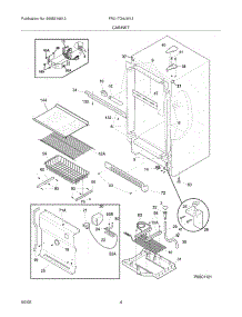 05 - Cabinet parts for Frigidaire Refrigerator FRU17G4JW13 from AppliancePartsPros.com