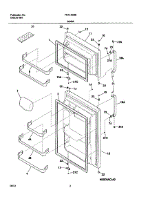 03 - Door parts for Frigidaire Refrigerator FRX15BBBZ0 from AppliancePartsPros.com