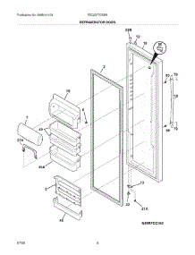 05 - Refrigerator Door parts for Frigidaire Refrigerator FSC23F7DSBN from AppliancePartsPros.com