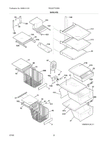 09 - Shelves parts for Frigidaire Refrigerator FSC23F7DSBN from AppliancePartsPros.com