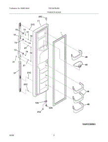 03 - Freezer Door parts for Frigidaire Refrigerator FSC23LR5JM2 from AppliancePartsPros.com