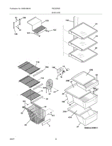 09 - Shelves parts for Frigidaire Refrigerator FSC23R5DSBF from AppliancePartsPros.com