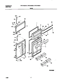 02 - Door parts for Frigidaire Refrigerator FRT21NNGB1 from AppliancePartsPros.com