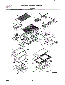 04 - Shelves parts for Frigidaire Refrigerator FRT21NNGB1 from AppliancePartsPros.com