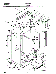 03 - Cabinet parts for Frigidaire Refrigerator FRT21NRHB4 from AppliancePartsPros.com