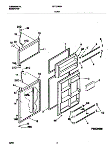 02 - Door parts for Frigidaire Refrigerator FRT21NRHD5 from AppliancePartsPros.com